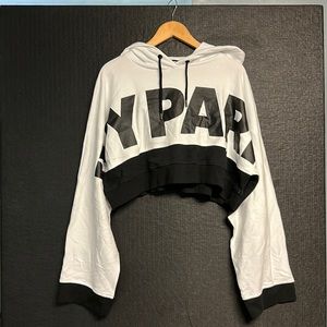 Adidas x IVYPARK Cropped Hooded Sweatshirt, Oversized Fit